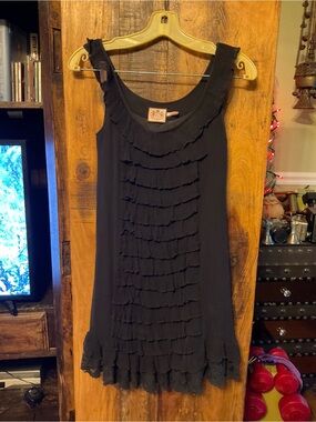 Juicy Couture Black Ruffled Tank Mini Dress